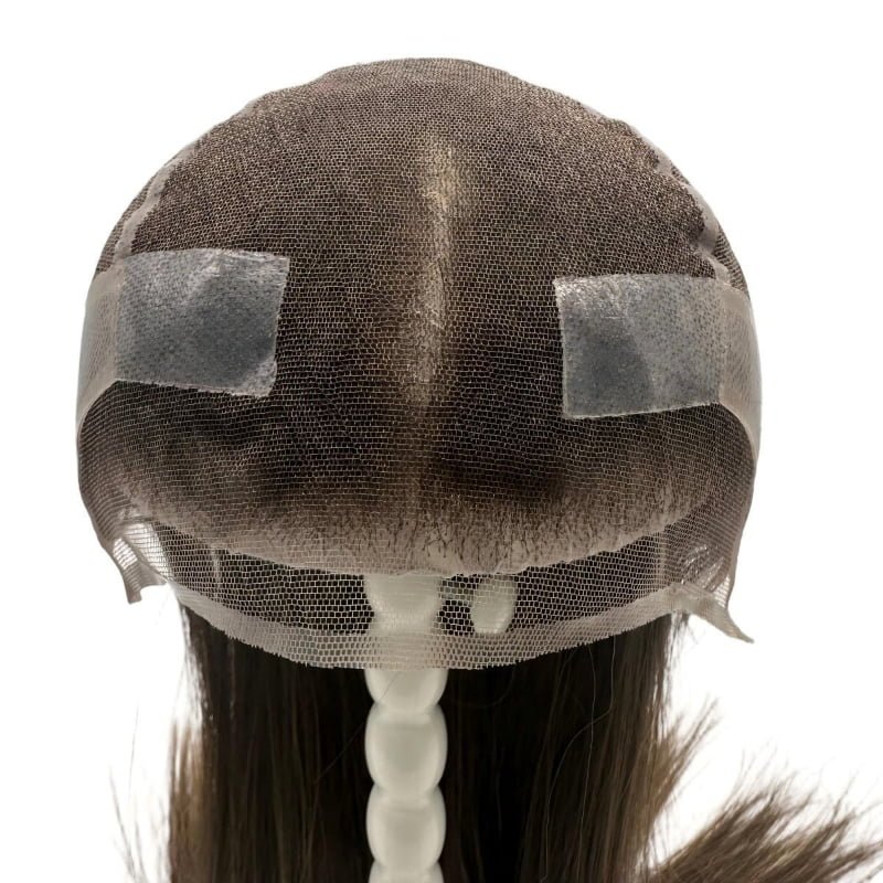 Medical wig front view showing natural appearance