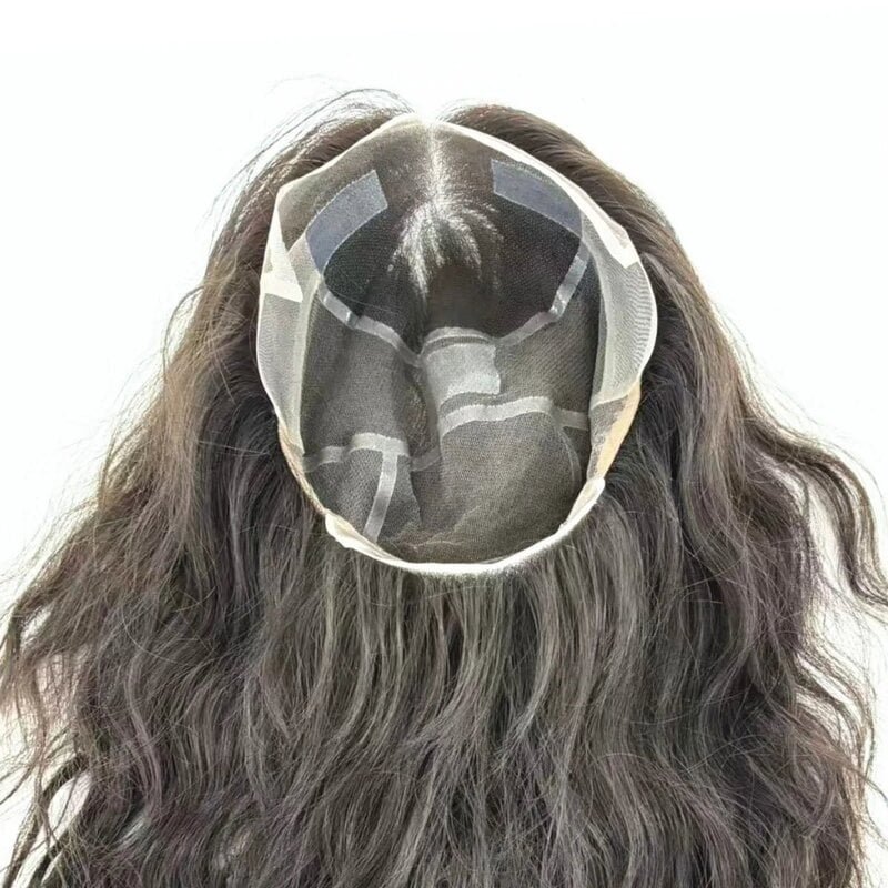 Medical wig hairline detail showing invisible lace front