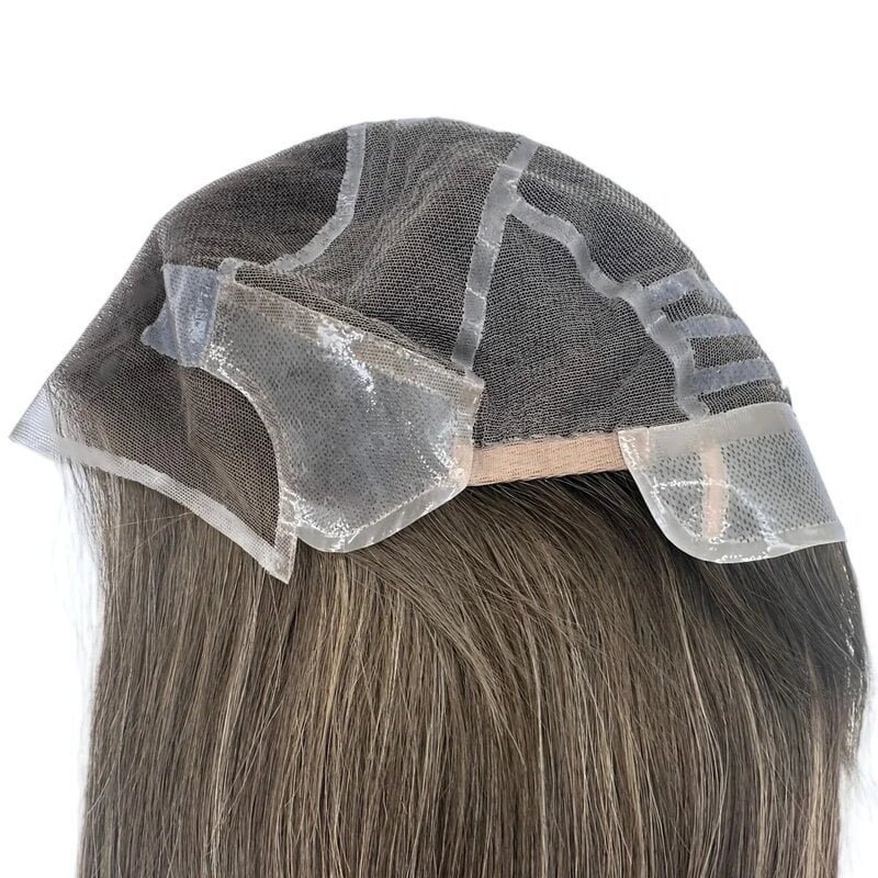 Medical wig inside cap construction showing breathable design