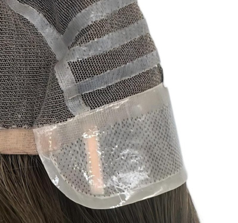Secure wig attachment system with adjustable straps and silicone grip band