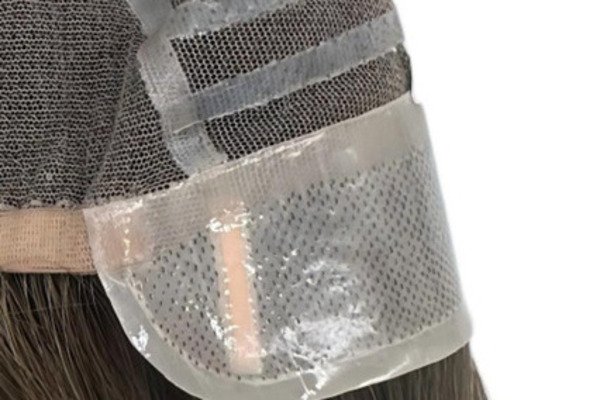 Silicone grip strip detail on medical wig base